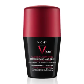 Vichy Men's Clinical Control 96HR Protection Anti-Perspirant Roll On Deodorant 50ml